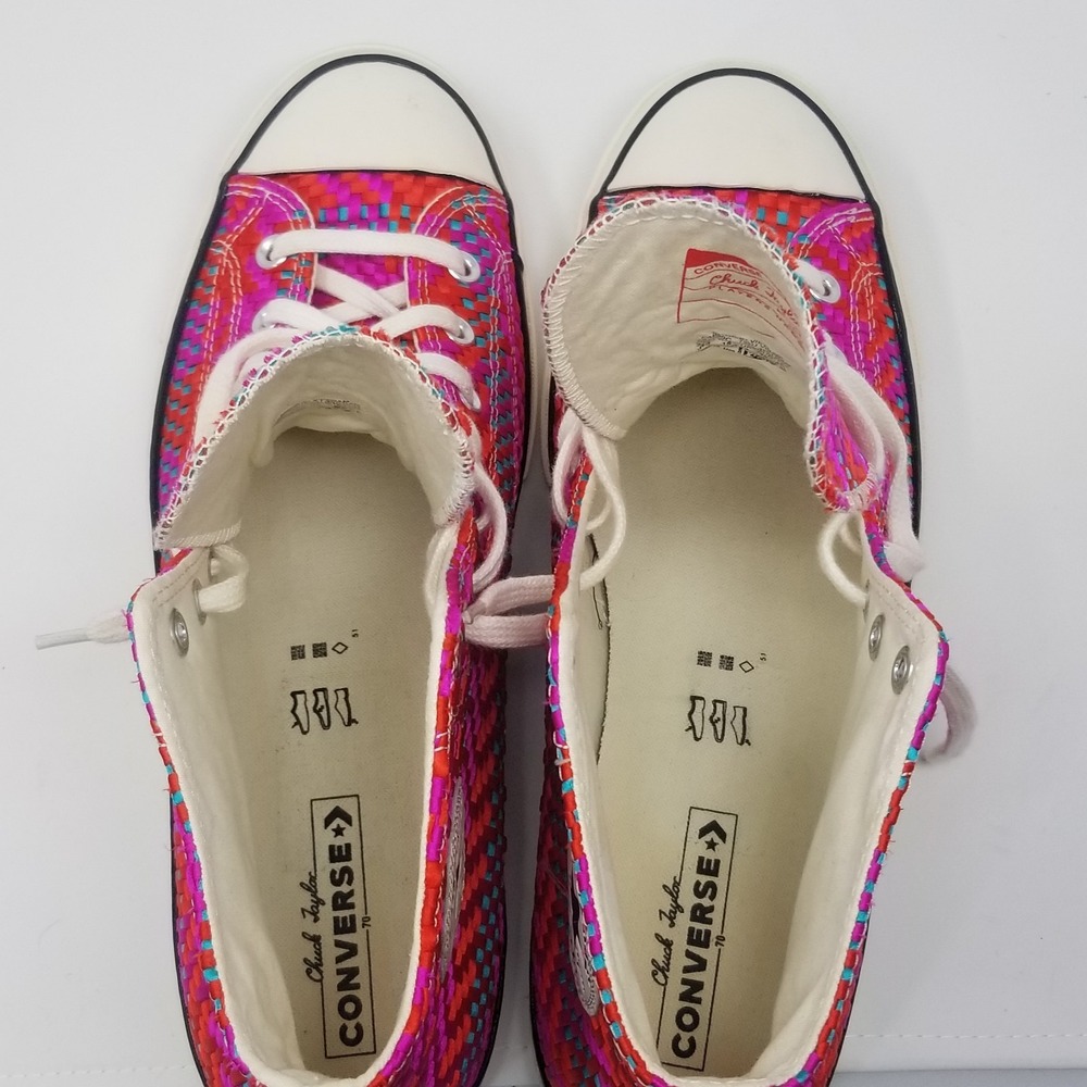 Converse Chuck 70 High Top Culture Weave Cherry Red/Pink Pop Size 13 167990c - Picture 3 of 16